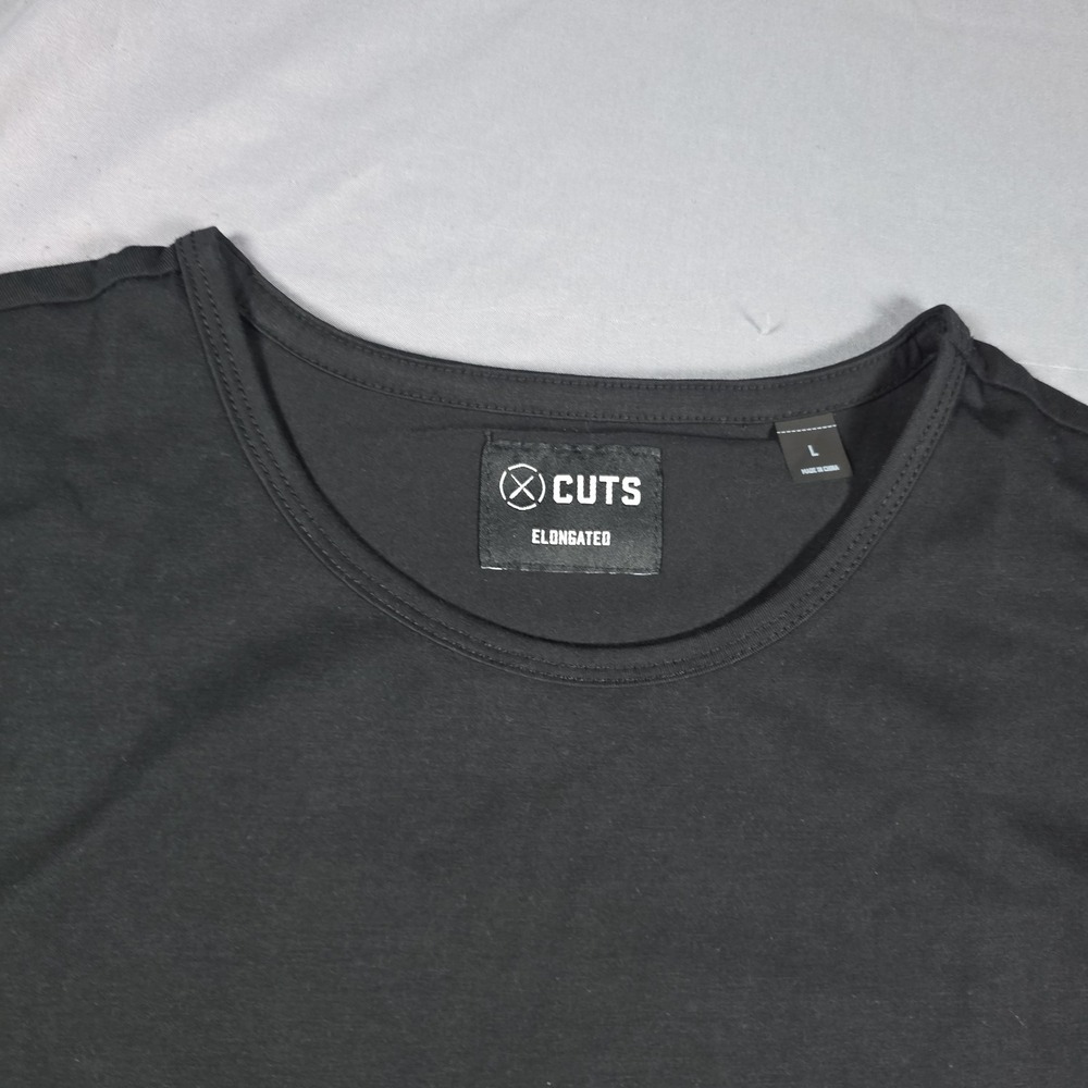Cuts Men's AO Elongated Tee, Black, size L New without tags - Picture 9 of 12